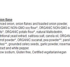 Vogue Cusine Gluten-Free Onion Soup Base - Ingredients