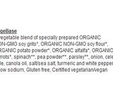 Vogue Cusine Gluten-Free VegeBase Soup - Ingredients