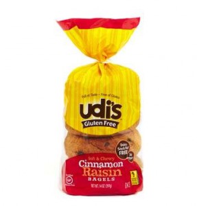 Udi's Gluten-Free Cinnamon raisin Bagel