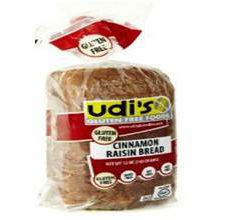 Udis Gluten-Free Cinnamon Raisin Bread - Packaged