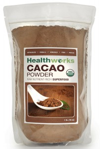 Healthworks Raw Certified Organic Cacao Powder Packaged